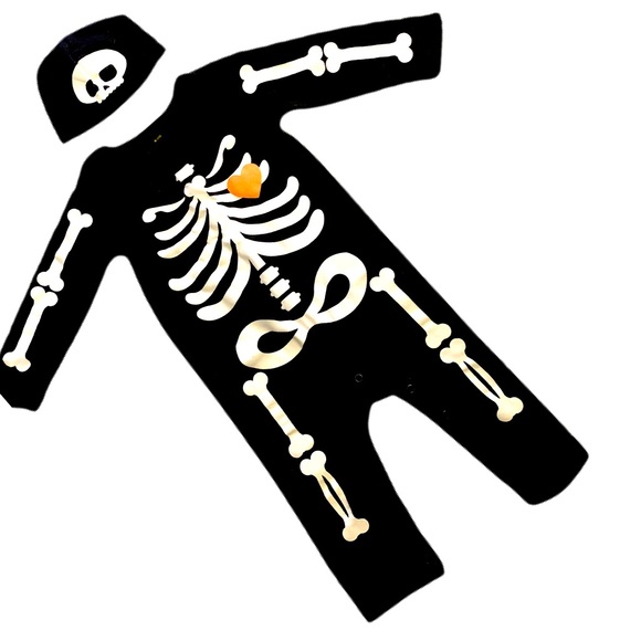 Other - SKELETON COSTUME ONESIE W/HAT